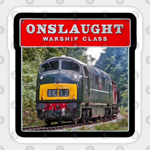 Warship Class 42 - Onslaught and Nameplate Sticker by SteveHClark